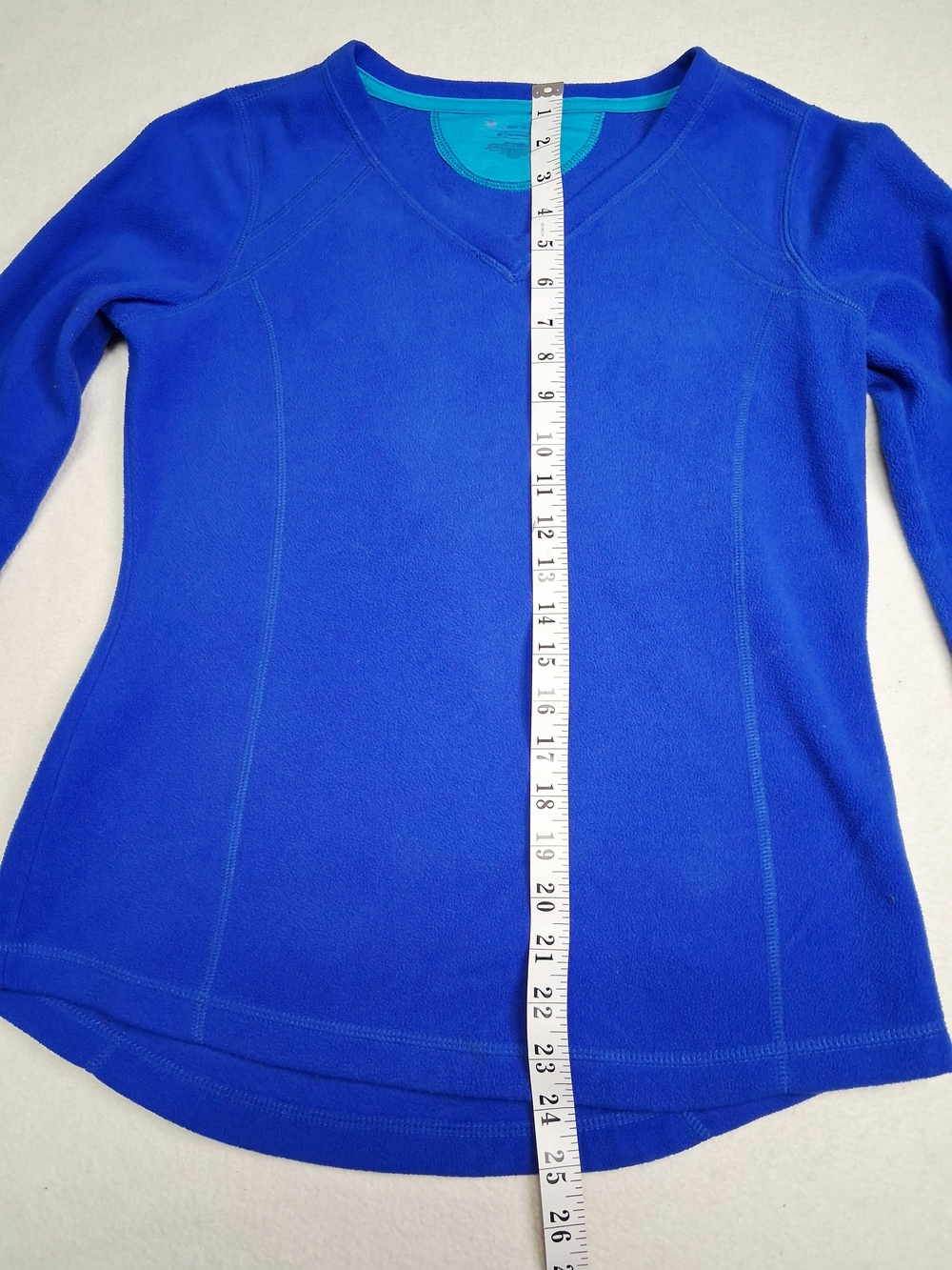 tek gear Women's Long Sleeve V-Neck Top in Royal Blue - Picture 6 of 6